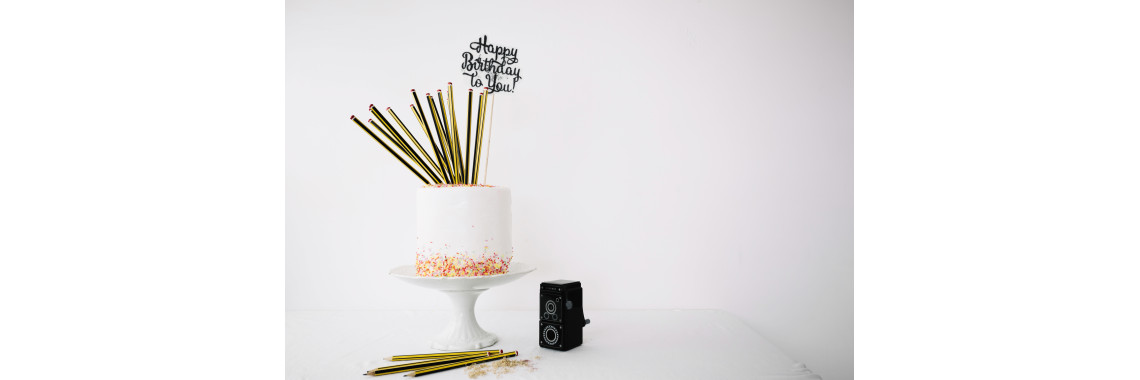 cake with topper