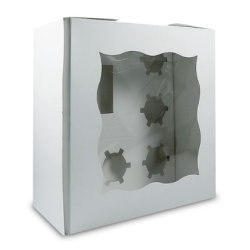 Bento 5 Cupcakes Soft Box With Scalloped Window Lid