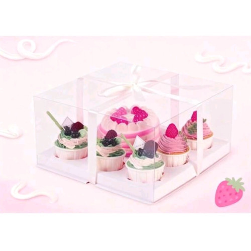 Bento 5 Cupcakes All Clear Lid