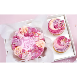 Bento 2 Cupcakes Box Clear Lid