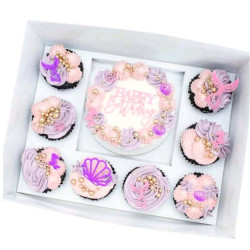 Bento 8 Cupcakes Box Clear Lid