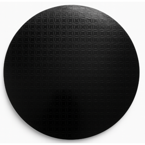 Round Cake Board Thin Masonite 6 inch - Black