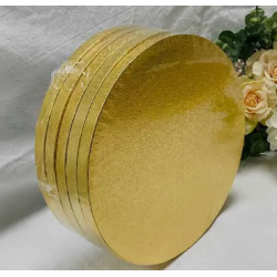 Round Cake Board Double Thick 10 inch - Gold