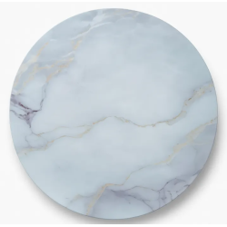Round Cake Board Thin Masonite 6 inch - White Marble