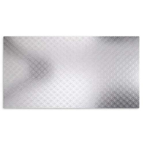 Rectangular Cake Board Thin Masonite 270x370mm - Silver