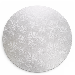 Round Cake Board Thin Masonite 6 inch - Silver