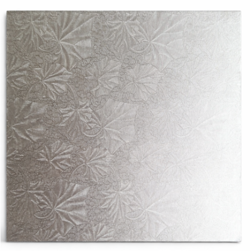 Square Cake Board Thin Masonite 12 inch - Silver