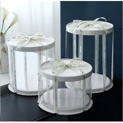 Clear Cake Box Round - 35cm box with 27cm height