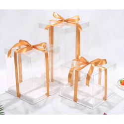 Clear Cake Box Square - 30cm box with 34cm height