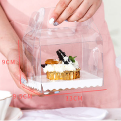 1 Cupcake Box with Handle All Clear