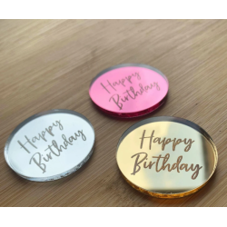 Cake Topper-Acrylic Mirror Disc