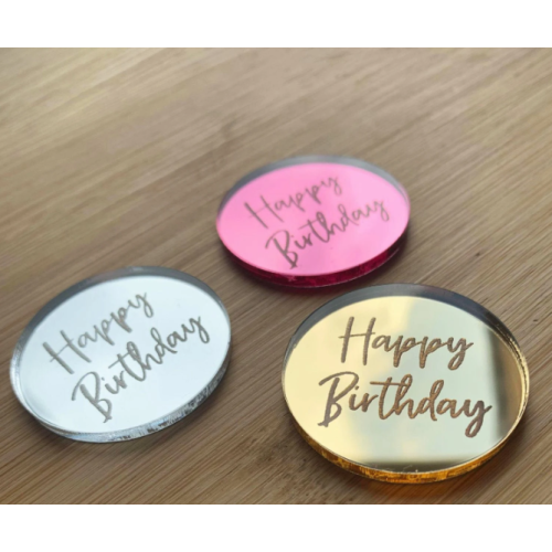 Cake Topper-Acrylic Mirror Disc