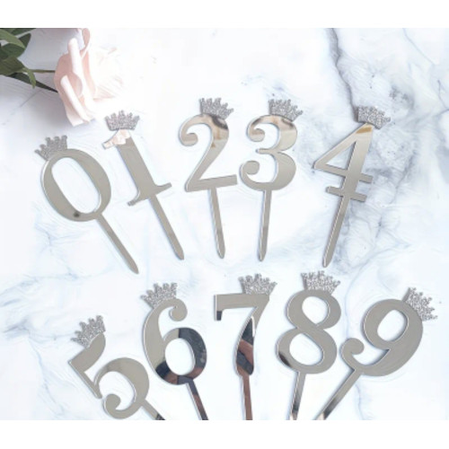 Cake Topper-Acrylic Number Mirror