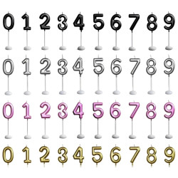 Number Candles-Sil/Gold