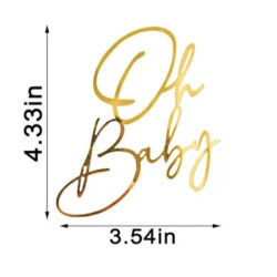 Cake Topper-Acrylic "Oh Baby"