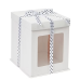 White C/Box- 3D 12" High With Window & Lid