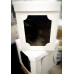 White C/Box- 3D 12" High With Window & Lid